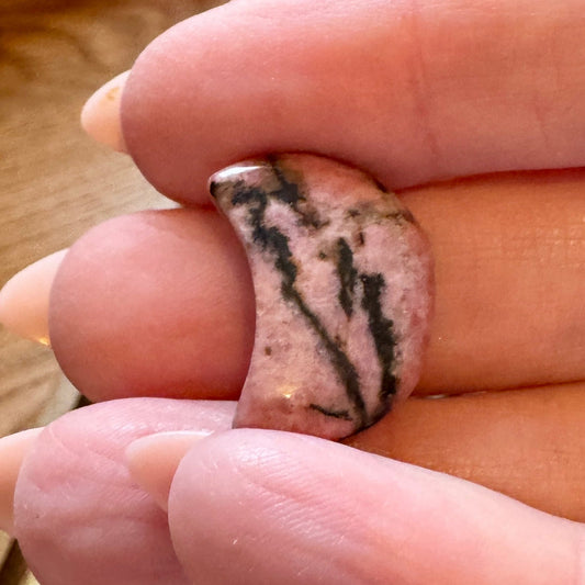 Mini Rhodonite Moon