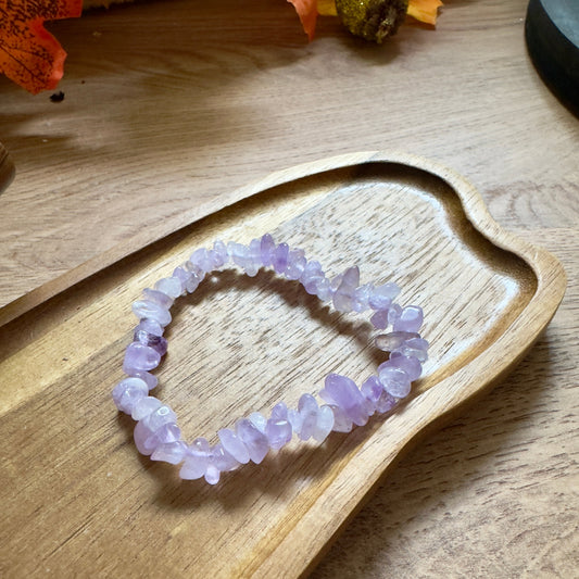 Lavender Amethyst Chip Bracelet