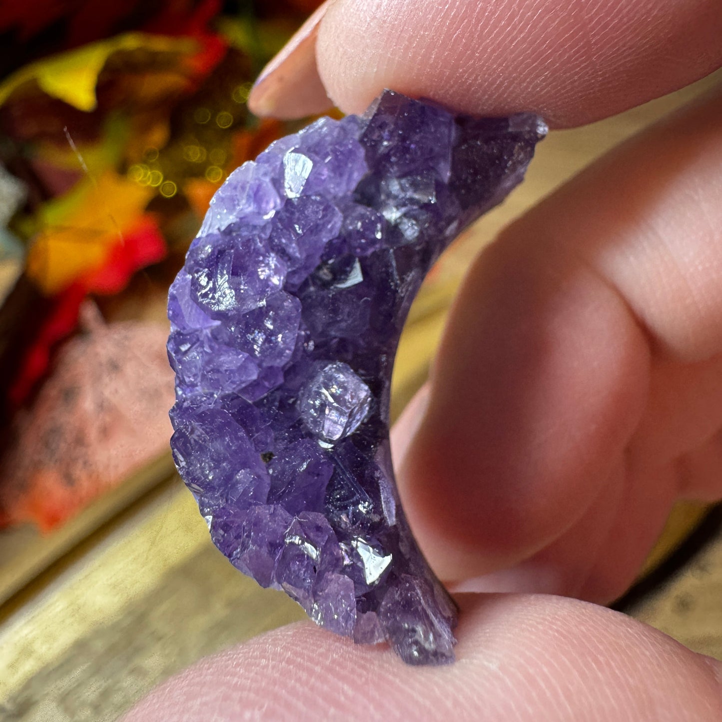 Amethyst Cluster Crescent Moon