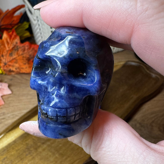 Sodalite Skull Carving