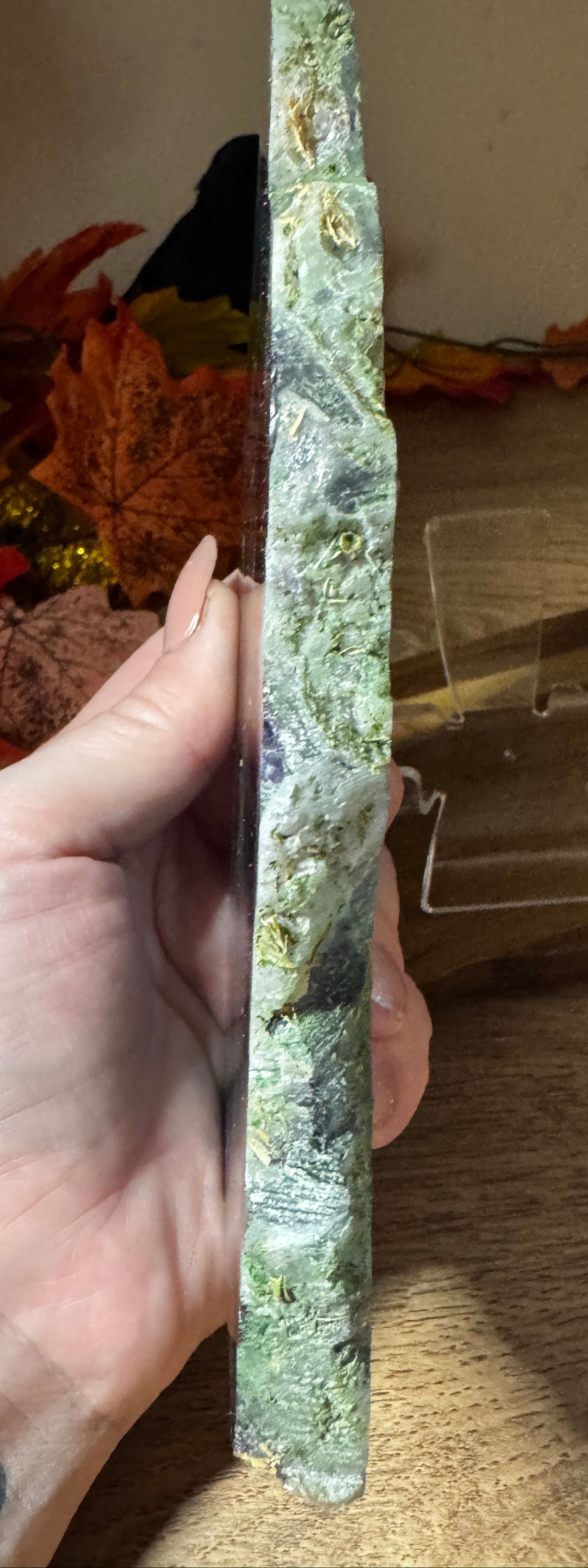 Rainbow Fluorite Slab With Stand