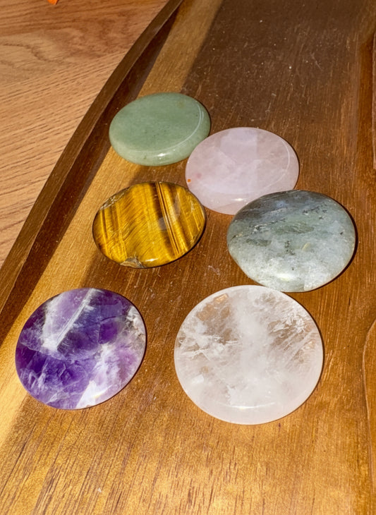 Round Crystal Flat Stones