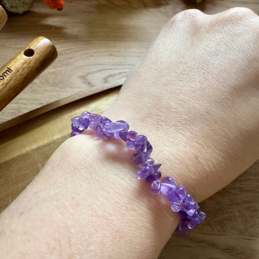 Amethyst Chip Bracelet