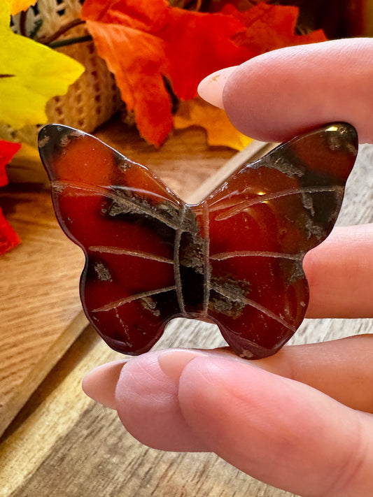 Carnelian Butterfly Carving