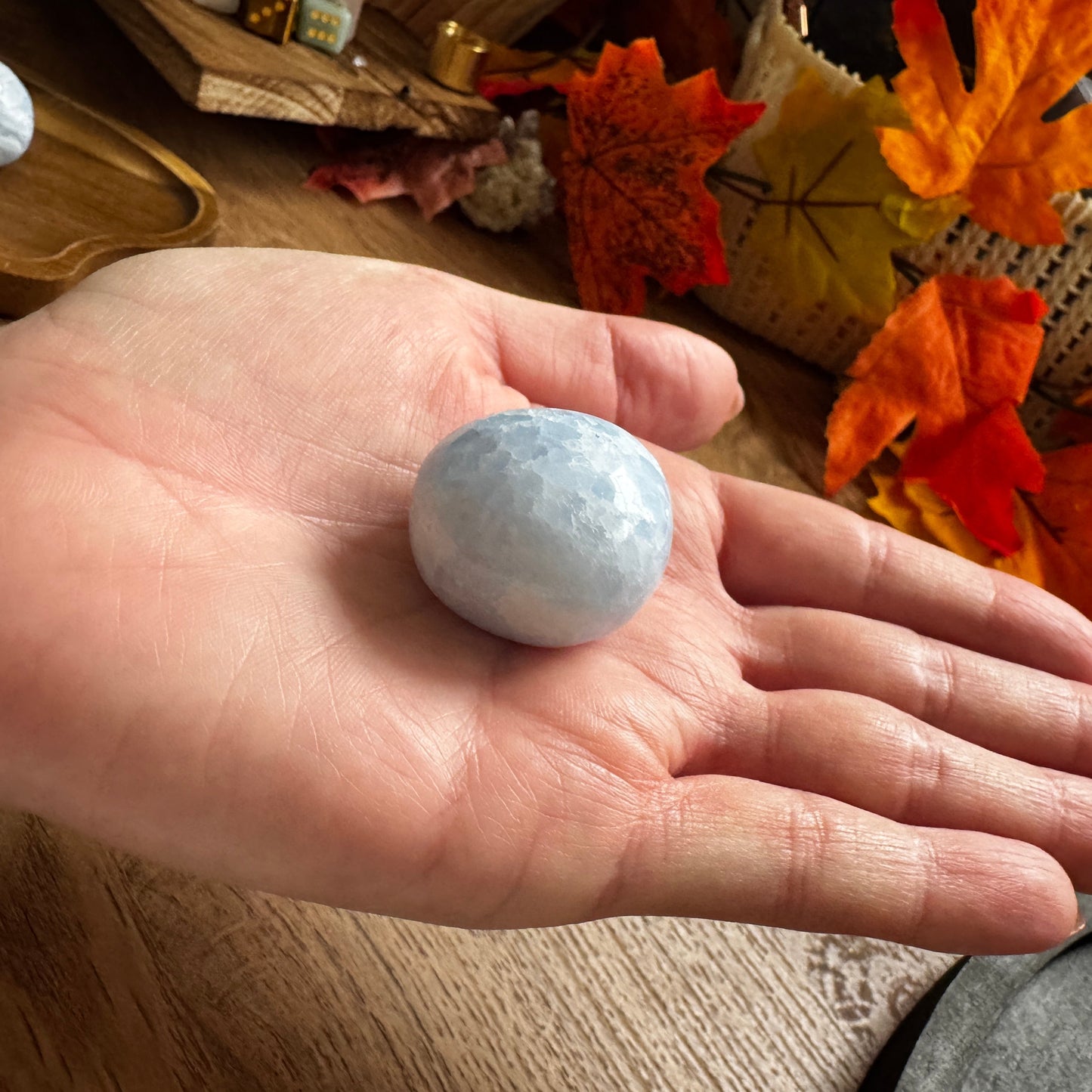 Blue Calcite 30-40mm Tumblestone