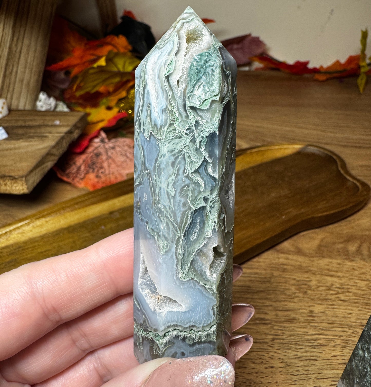 Moss & Ocean Agate Towers