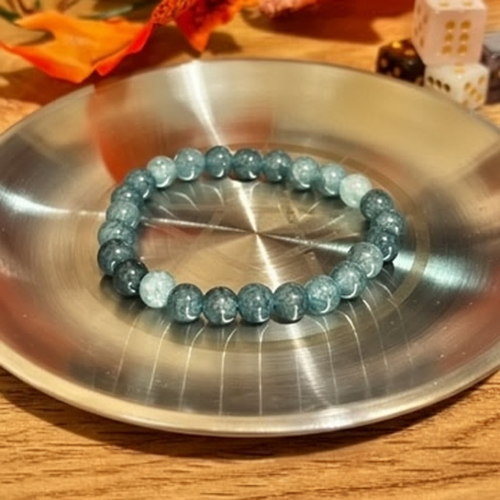 Blue Apatite Beaded Bracelet