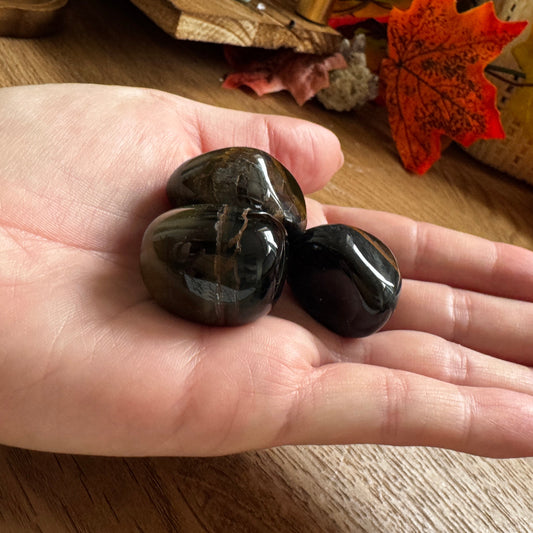 Gold and Blue Tiger's Eye Tumblestone