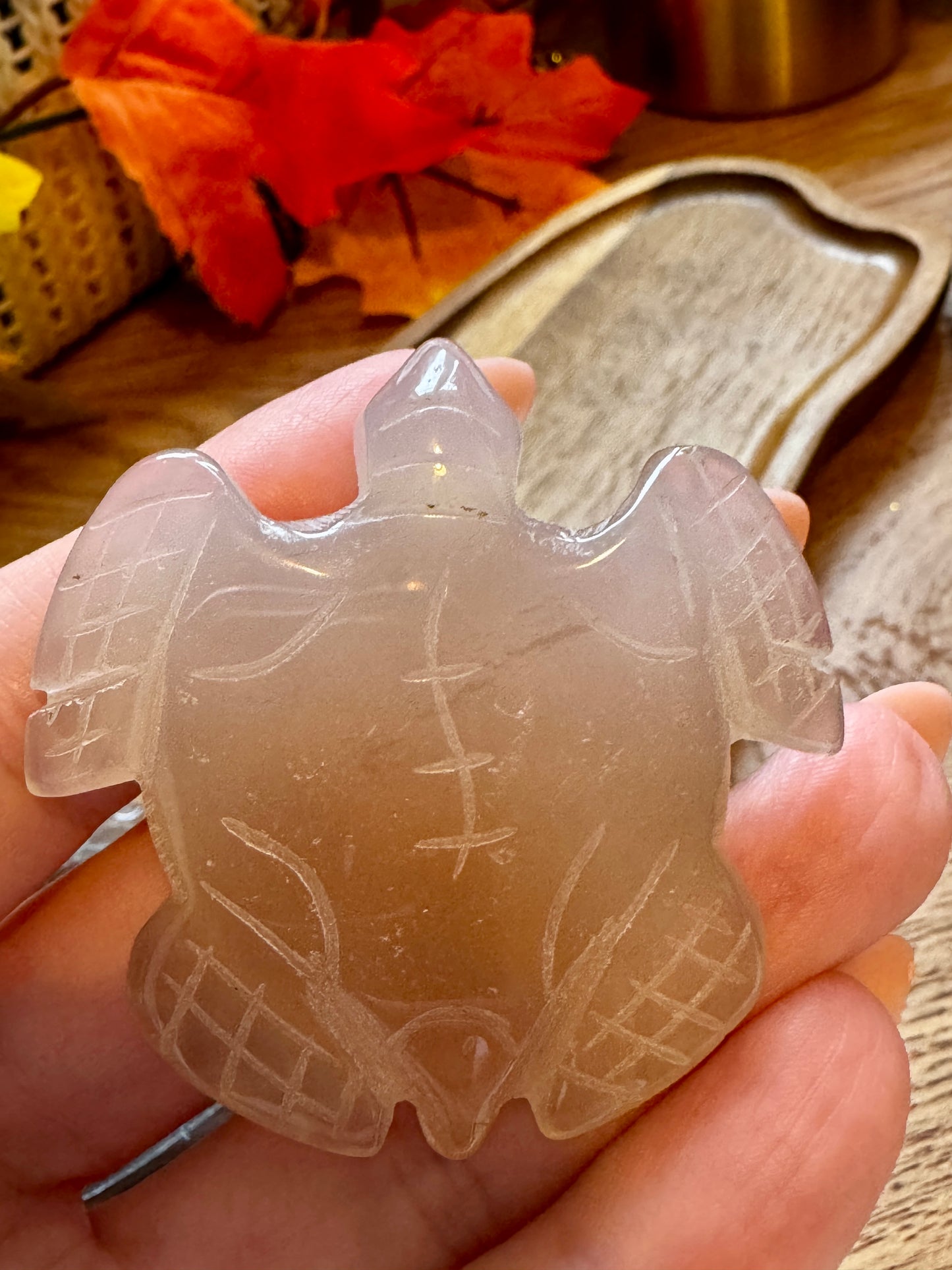 Druzy Agate Turtle Carving