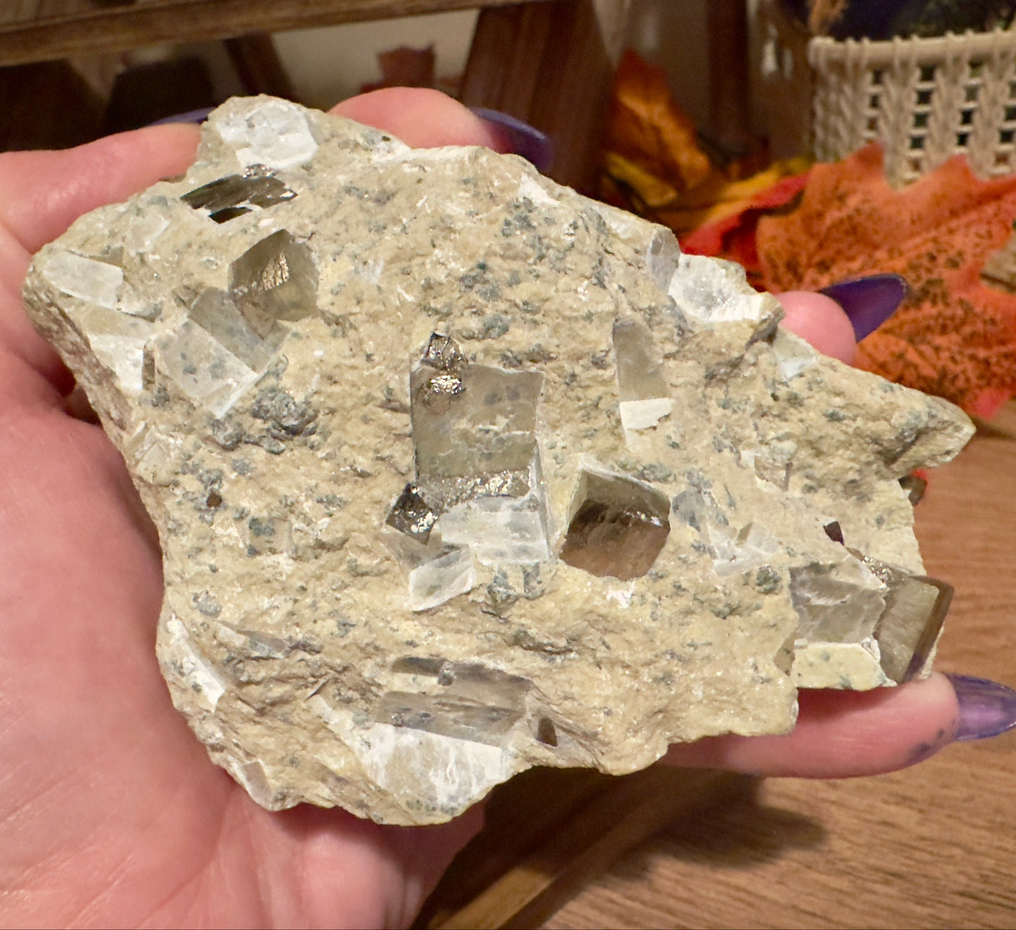 Cubic Pyrite in Matrix
