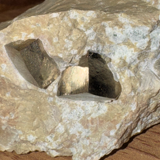 Cubic Pyrite in Matrix