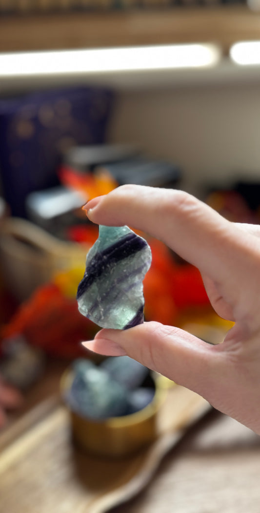Raw Rainbow Fluorite