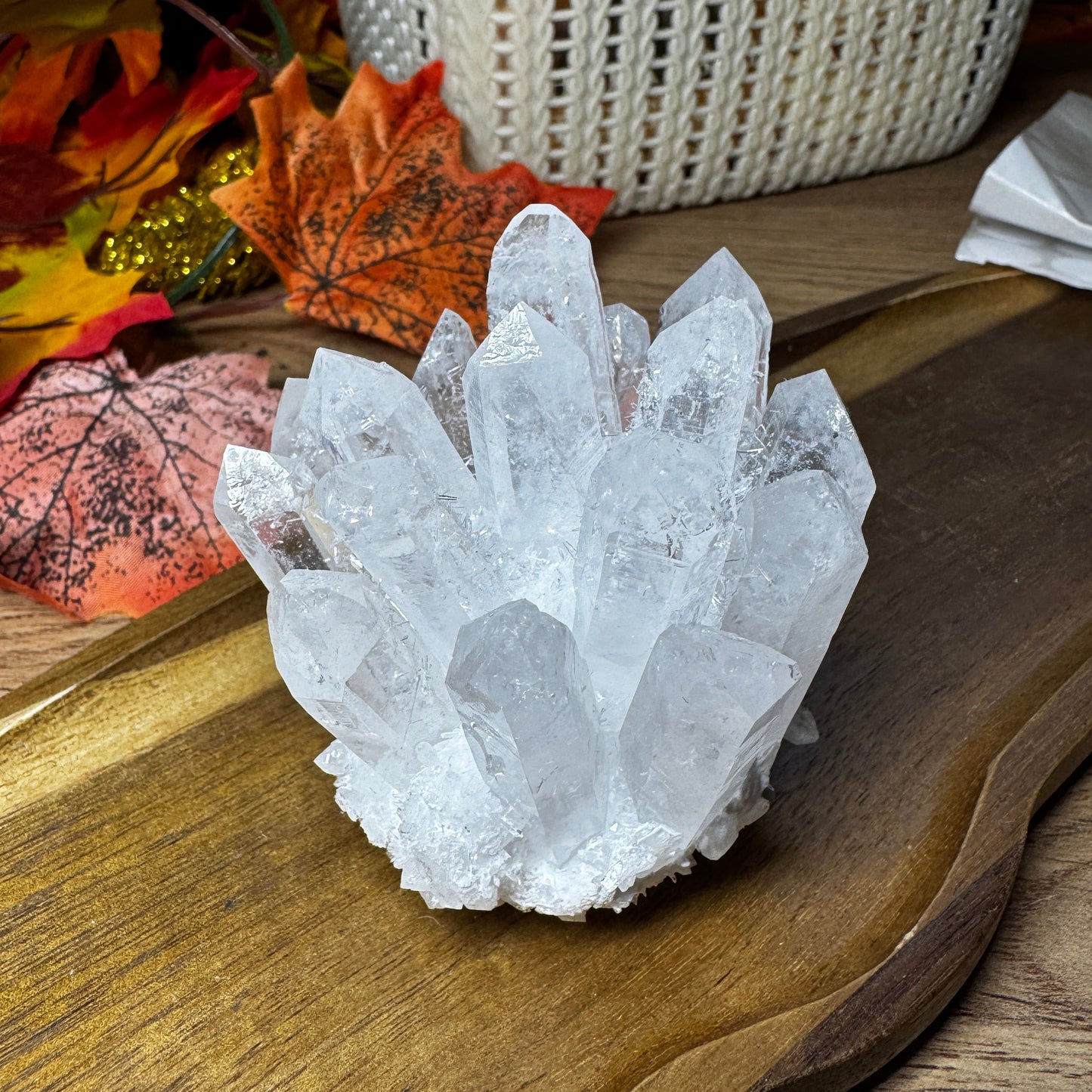Clear Quartz Cluster with Natural Points – Decorative Formation