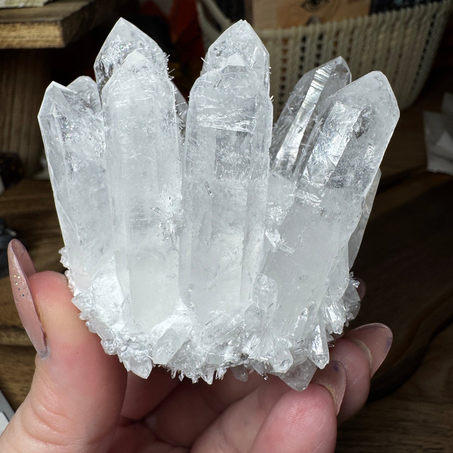 Clear Quartz Cluster with Natural Points – Decorative Formation