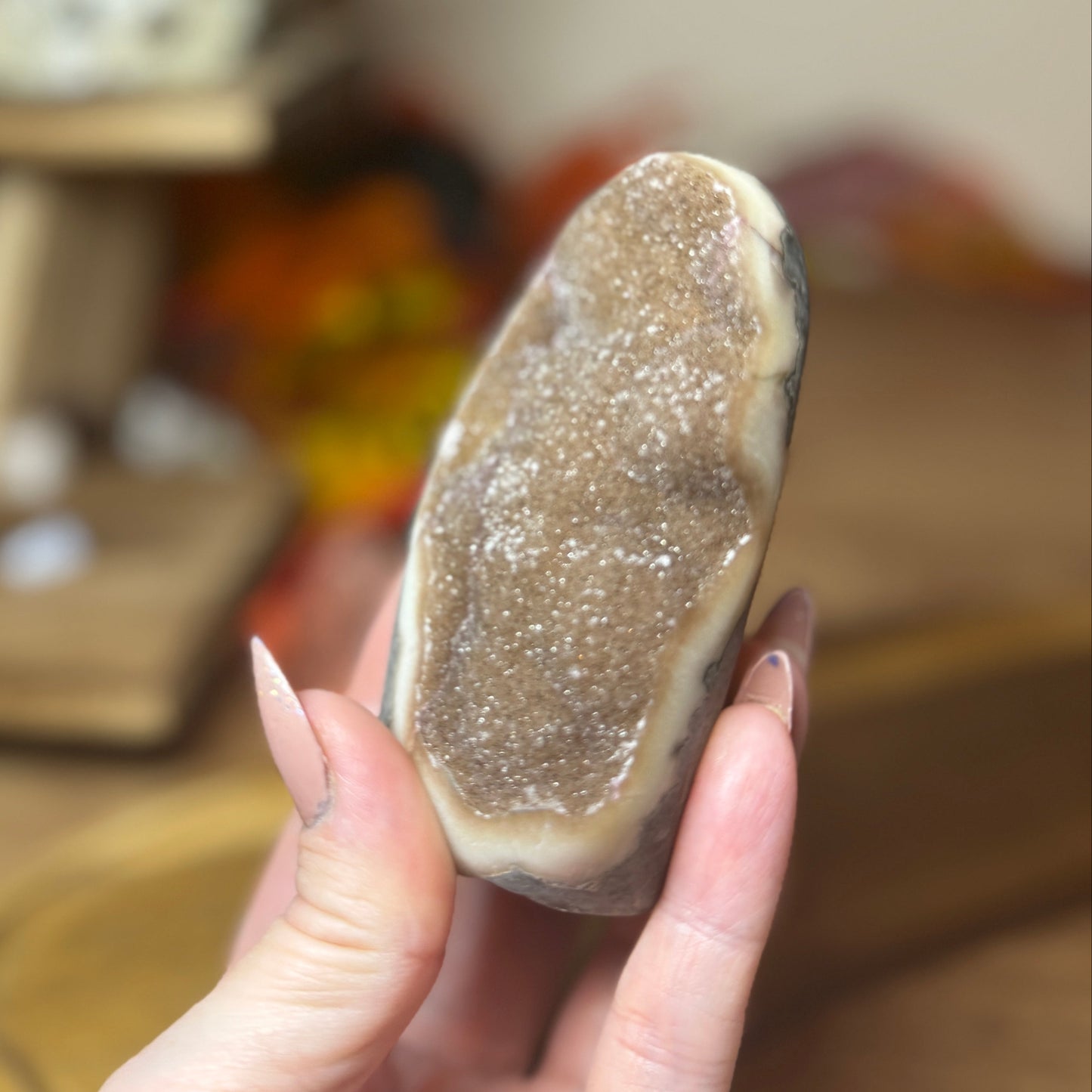 High Grade Caramel Brown Sugar Amethyst Cut Base