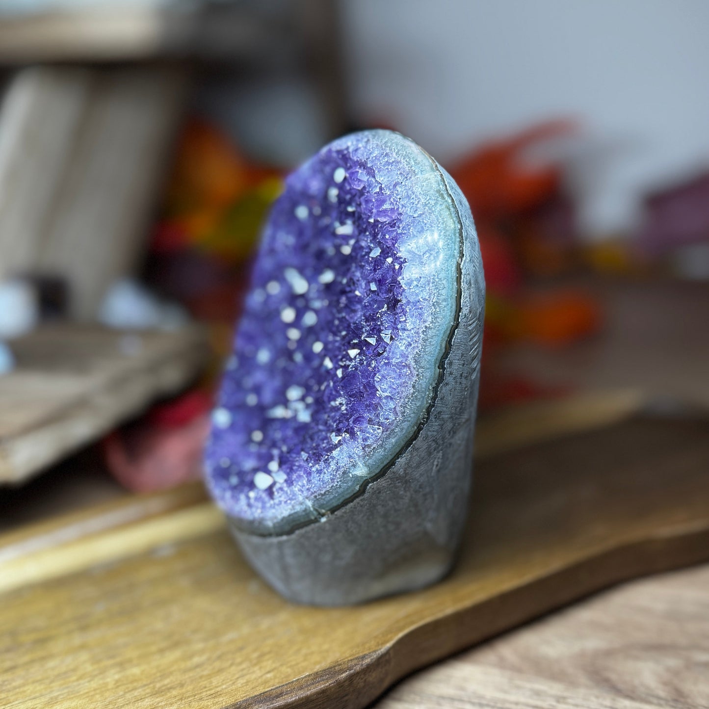 High Grade Deep Violet Amethyst Cut Base