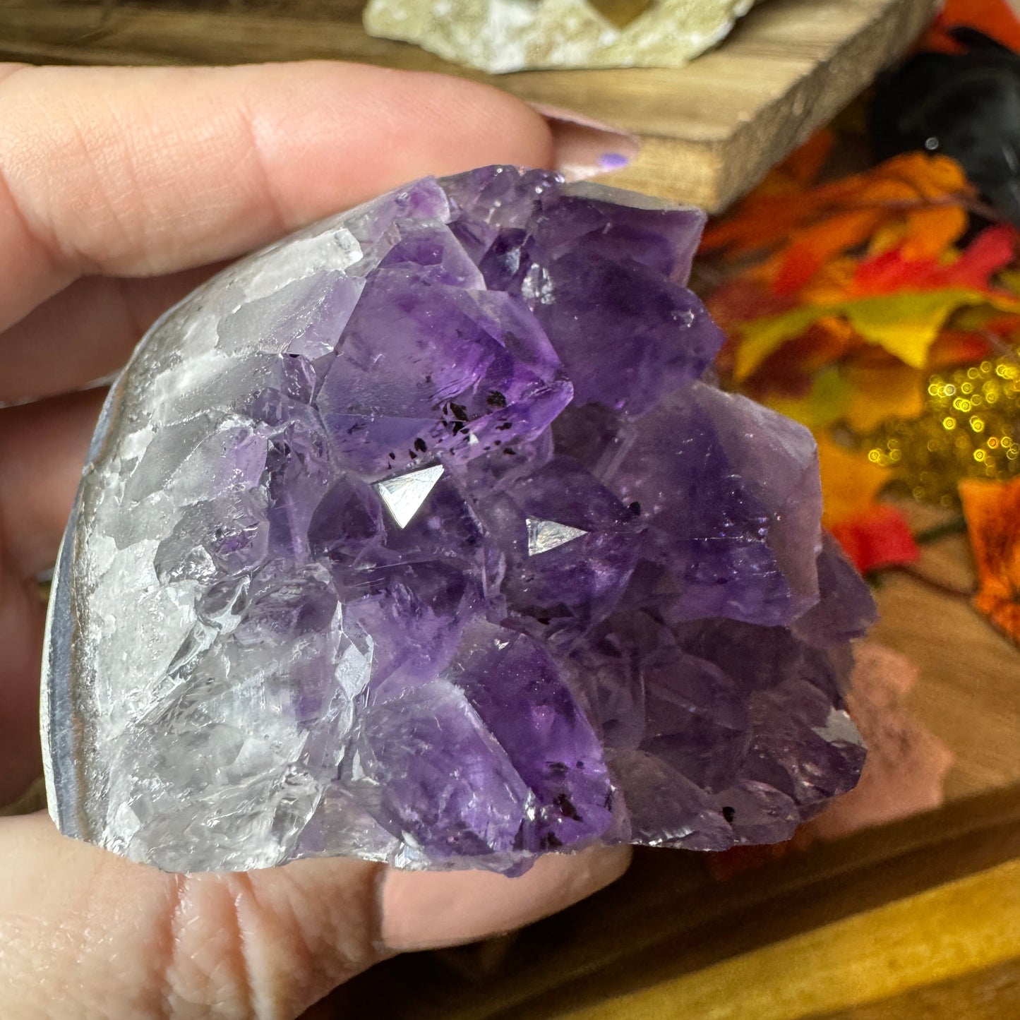 Deep Violet Amethyst Cut Base