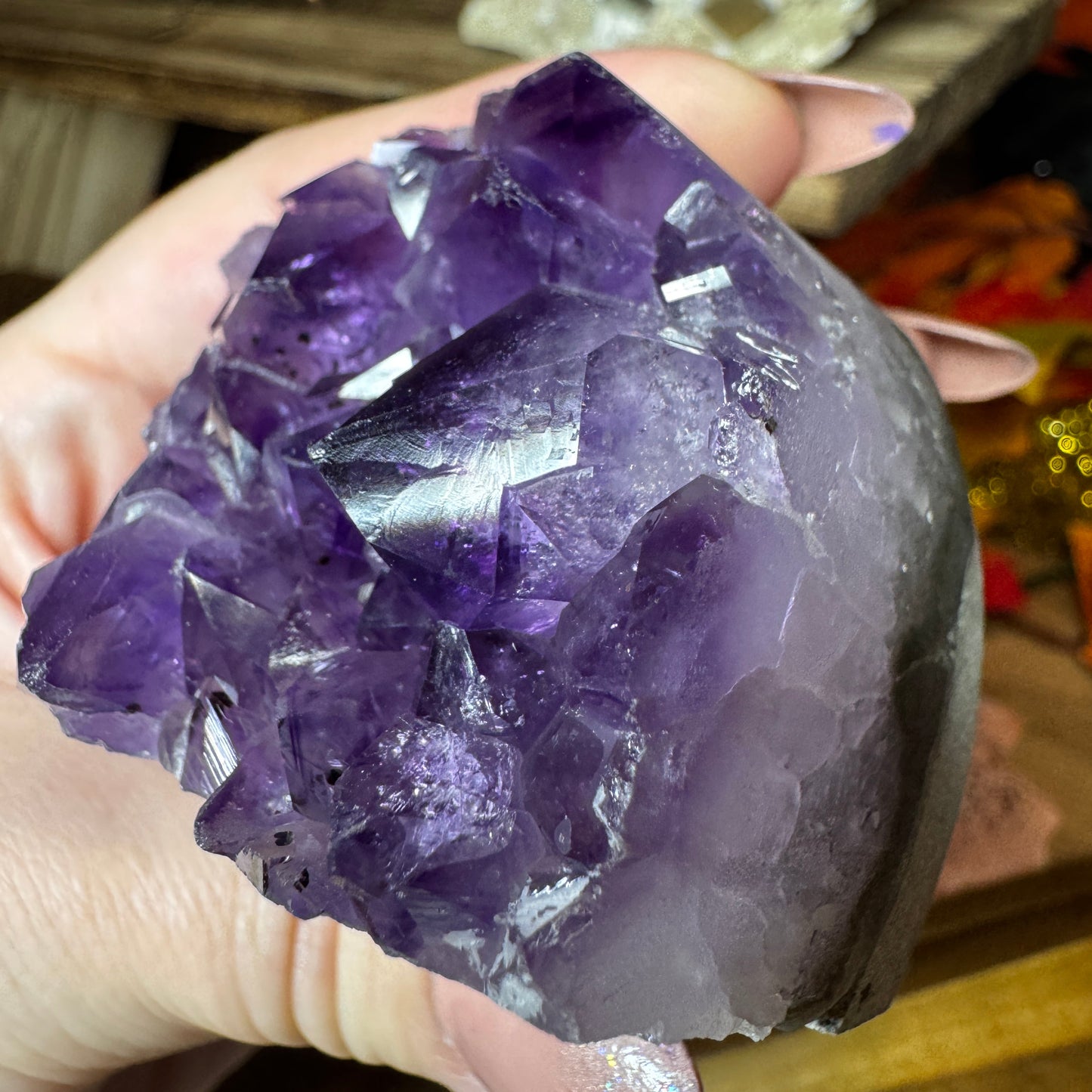 Deep Violet Amethyst Cut Base