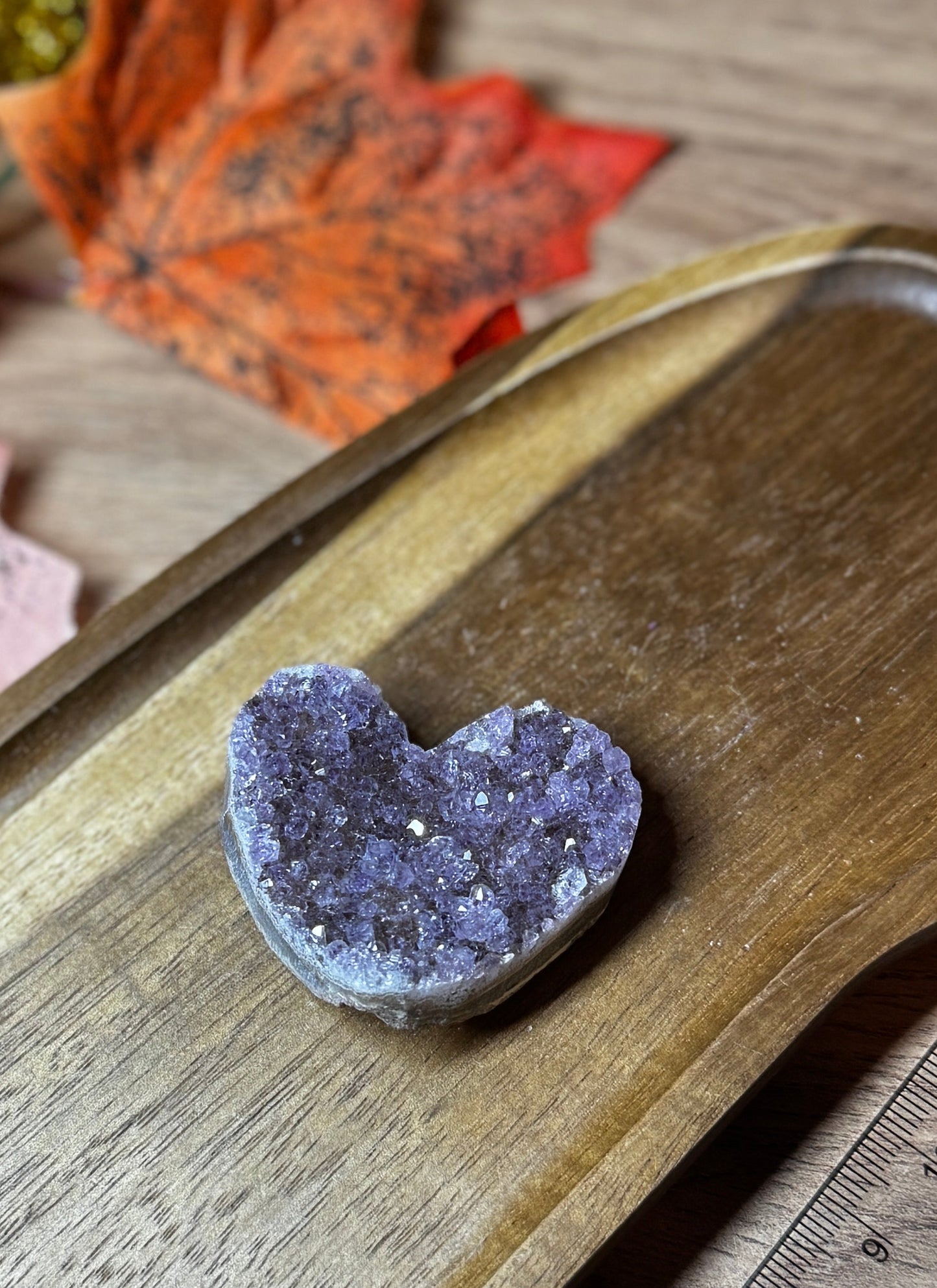 Amethyst Cluster Heart