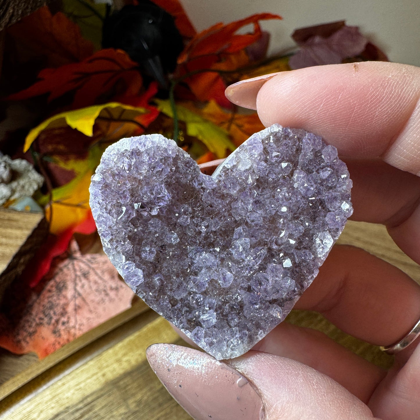 Amethyst Cluster Heart