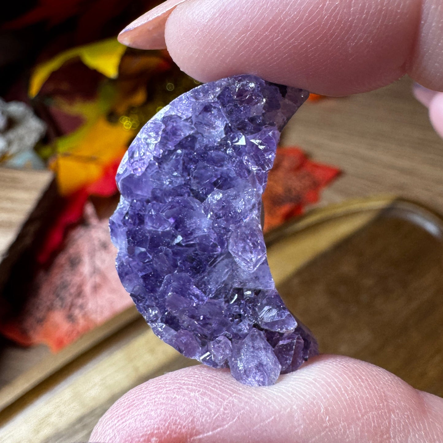Amethyst Cluster Crescent Moon