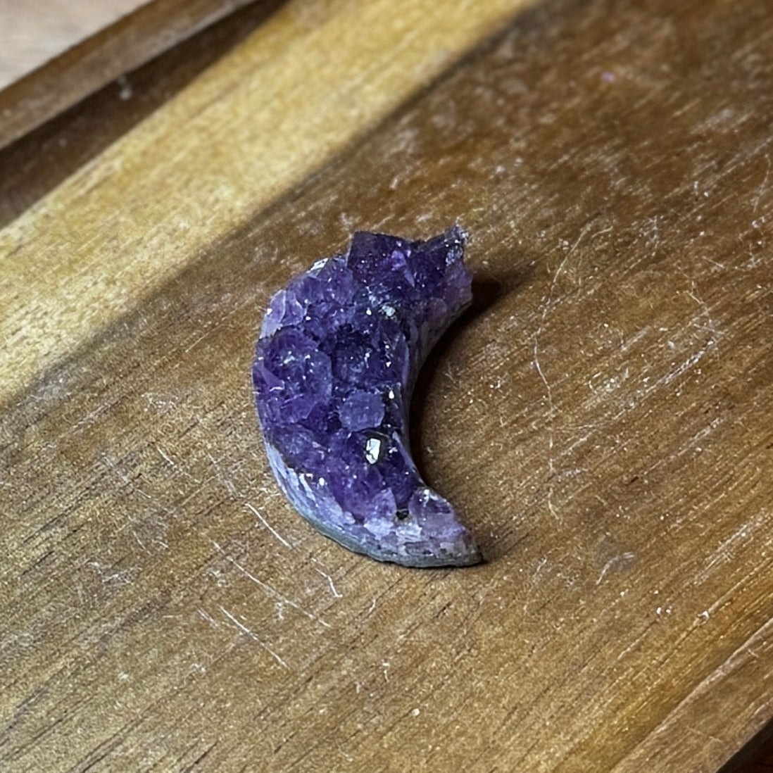 Amethyst Cluster Crescent Moon