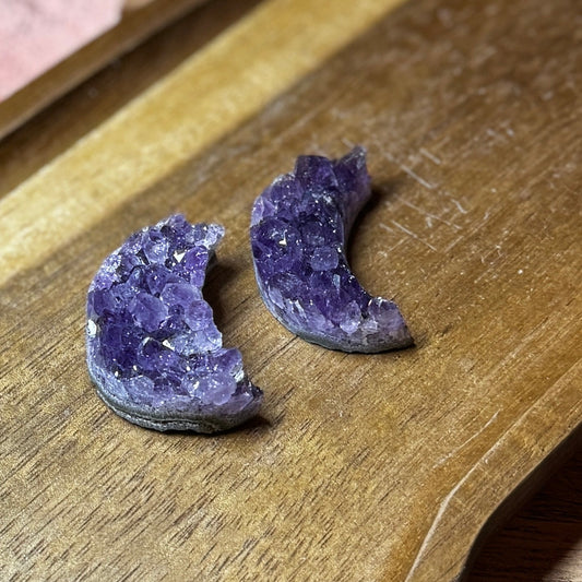Amethyst Cluster Crescent Moon